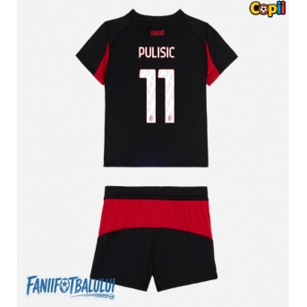 AC Milan Christian Pulisic #11 Echipament de Fotbal Replică 2025-26 Copii Acasa (+ Șorturi)
